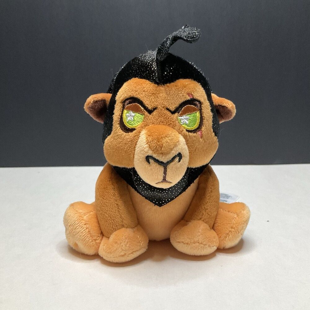 Disney Wishables Villains Shimmer Series Scar Stuffed Plush Limited Release 5"